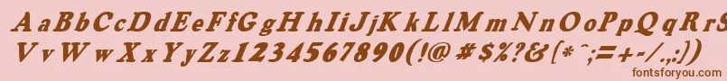 OswaldgreyItalic Font – Brown Fonts on Pink Background