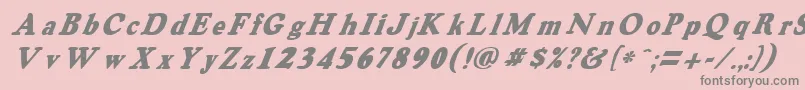 OswaldgreyItalic Font – Gray Fonts on Pink Background