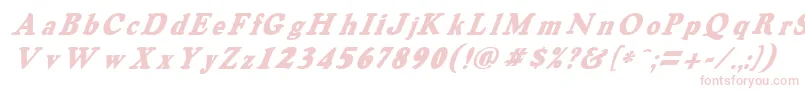 OswaldgreyItalic-Schriftart – Rosa Schriften auf weißem Hintergrund