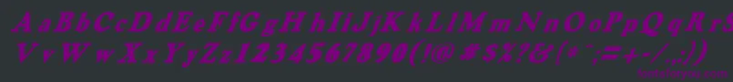 OswaldgreyItalic-Schriftart – Violette Schriften auf schwarzem Hintergrund