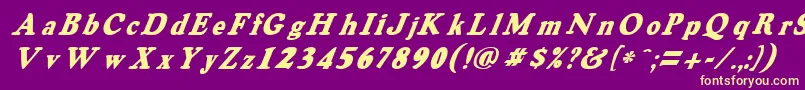 Saiba mais sobre a fonte OswaldgreyItalic Fonte OswaldgreyItalic – fontes amarelas em um fundo roxo