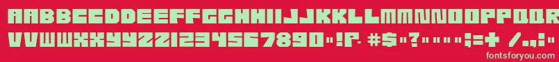 Etcher04i Font – Green Fonts on Red Background