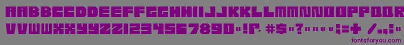 Etcher04i-Schriftart – Violette Schriften auf grauem Hintergrund