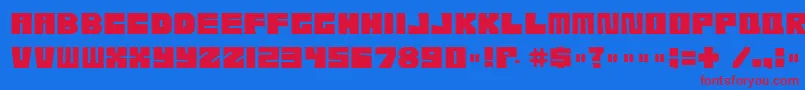 Шрифт Etcher04i – красные шрифты на синем фоне