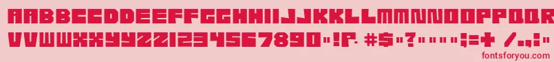 Etcher04i Font – Red Fonts on Pink Background