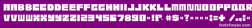 フォントEtcher04i – 紫の背景に白い文字