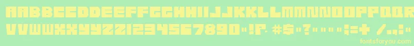 Etcher04i Font – Yellow Fonts on Green Background