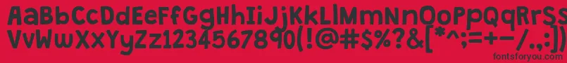 GrandstanderClean Font – Black Fonts on Red Background