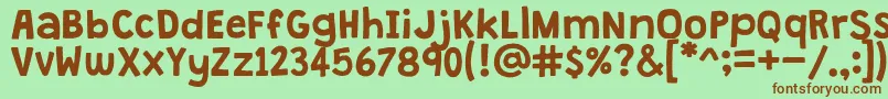 GrandstanderClean Font – Brown Fonts on Green Background