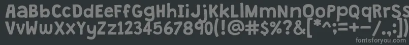 Шрифт GrandstanderClean – серые шрифты на чёрном фоне