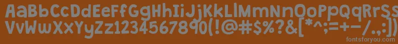Шрифт GrandstanderClean – серые шрифты на коричневом фоне