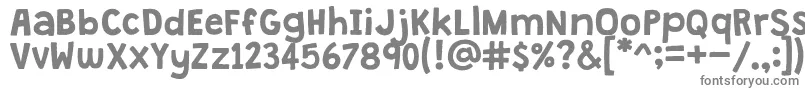 GrandstanderClean-fontti – harmaat kirjasimet valkoisella taustalla