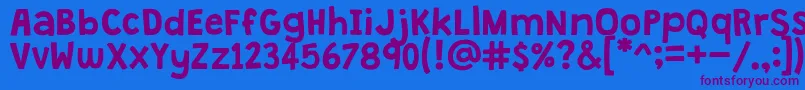 GrandstanderClean Font – Purple Fonts on Blue Background