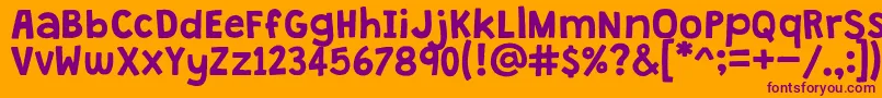 GrandstanderClean Font – Purple Fonts on Orange Background