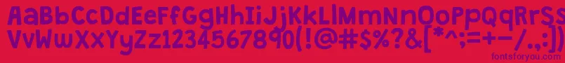 GrandstanderClean Font – Purple Fonts on Red Background