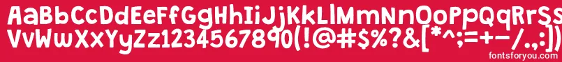 GrandstanderClean Font – White Fonts on Red Background
