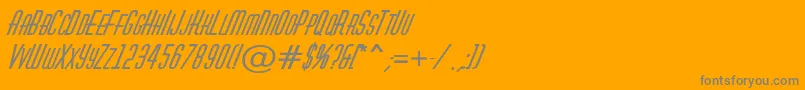 フォントHuxleycapsBolditalic – オレンジの背景に灰色の文字