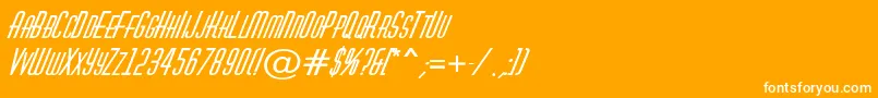 フォントHuxleycapsBolditalic – オレンジの背景に白い文字