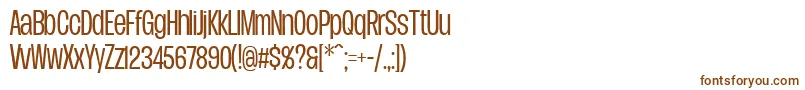 Шрифт DueraCondlighPersonal – коричневые шрифты на белом фоне