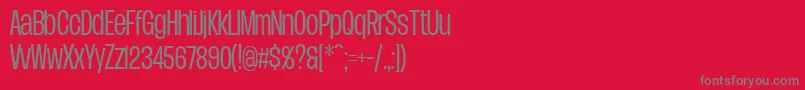 DueraCondlighPersonal Font – Gray Fonts on Red Background