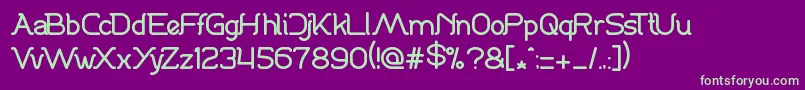 DanceFever-fontti – vihreät fontit violetilla taustalla