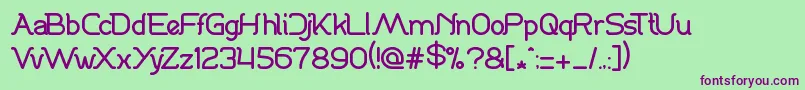 DanceFever Font – Purple Fonts on Green Background