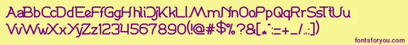 DanceFever-fontti – violetit fontit keltaisella taustalla