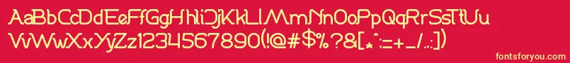 DanceFever-fontti – keltaiset fontit punaisella taustalla