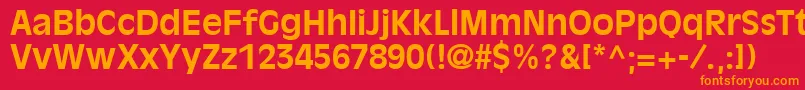 DecadeSsiBold Font – Orange Fonts on Red Background