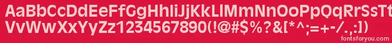 DecadeSsiBold Font – Pink Fonts on Red Background