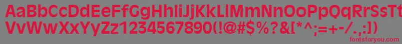 DecadeSsiBold Font – Red Fonts on Gray Background