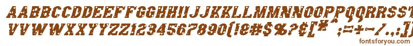 AngelArmsItalic Font – Brown Fonts on White Background