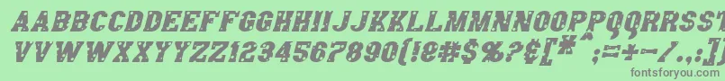 AngelArmsItalic Font – Gray Fonts on Green Background