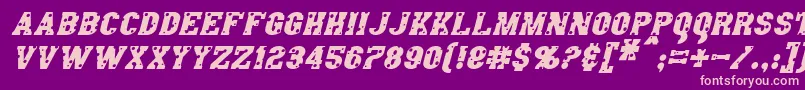 AngelArmsItalic Font – Pink Fonts on Purple Background
