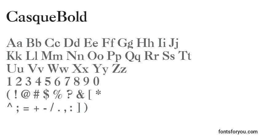 Шрифт CasqueBold – алфавит, цифры, специальные символы