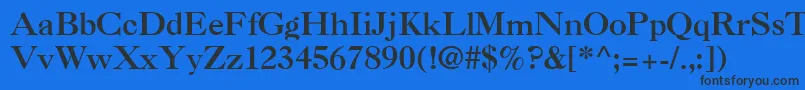 CasqueBold-Schriftart – Schwarze Schriften auf blauem Hintergrund