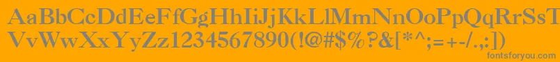 CasqueBold Font – Gray Fonts on Orange Background