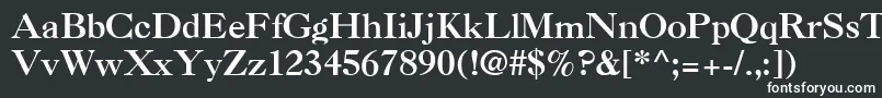 CasqueBold-fontti – valkoiset fontit mustalla taustalla