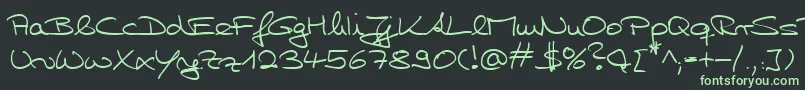 Шрифт HwHillyDb – зелёные шрифты на чёрном фоне