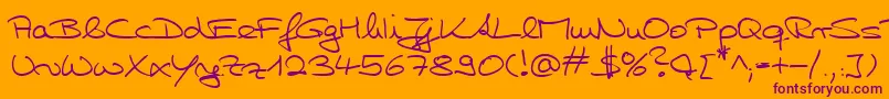 Шрифт HwHillyDb – фиолетовые шрифты на оранжевом фоне