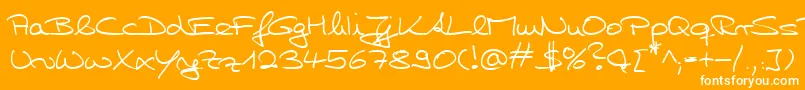HwHillyDb Font – White Fonts on Orange Background