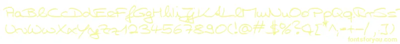 HwHillyDb-Schriftart – Gelbe Schriften