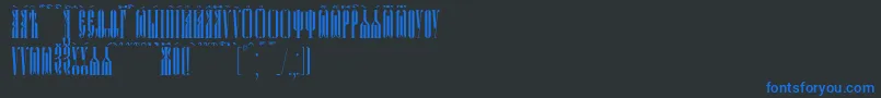 PsaltyrKucs Font – Blue Fonts on Black Background