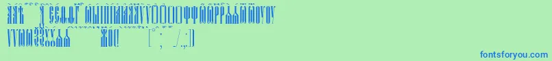 PsaltyrKucs Font – Blue Fonts on Green Background