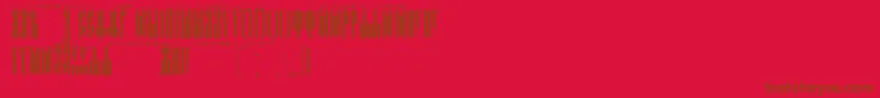 PsaltyrKucs Font – Brown Fonts on Red Background