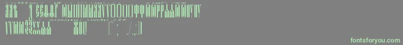 PsaltyrKucs Font – Green Fonts on Gray Background