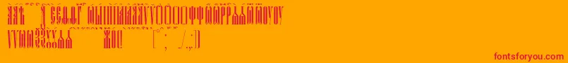 PsaltyrKucs Font – Red Fonts on Orange Background