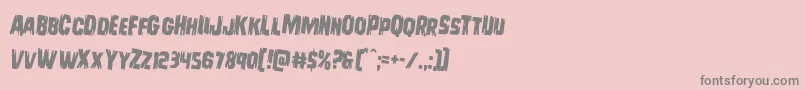 Leatherfacerotate2 Font – Gray Fonts on Pink Background