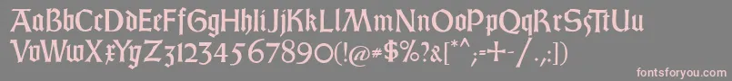 GotischWeissB Font – Pink Fonts on Gray Background