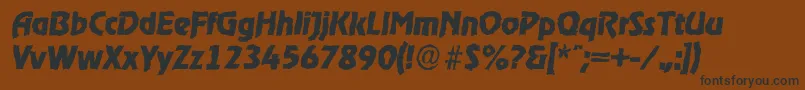 OnstagerandomXboldItalic Font – Black Fonts on Brown Background